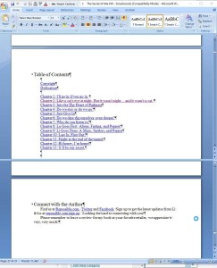 Formatting your ebook for Smashwords. We're back to Microsoft Word 2007. Ugh.